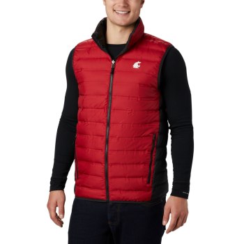 Columbia Gilet Heren, Collegiate Lake 22 Reversible - Washington State Rood Zwart, 39FWQBINZ